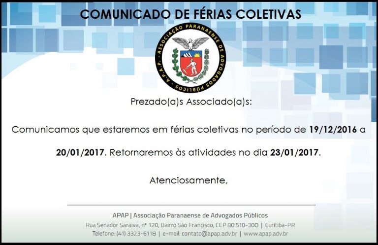 Comunicado De F Rias Coletivas